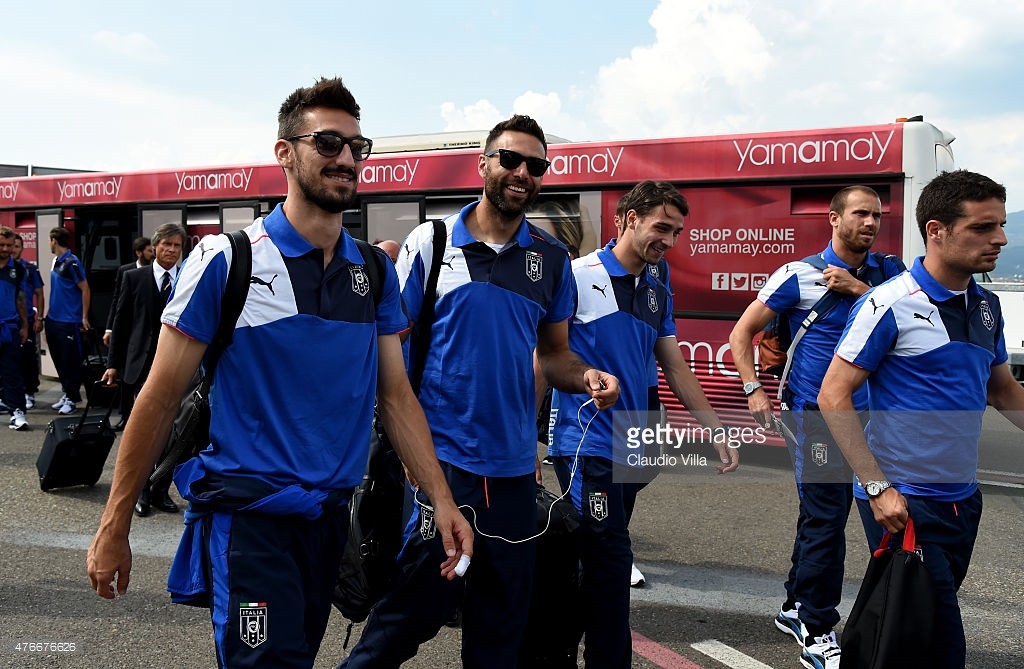 during an Italy training session at  on June 11, 2015 in Florence, Italy.