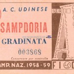 1958-59, biglietto Udinese - Sampdoria.
