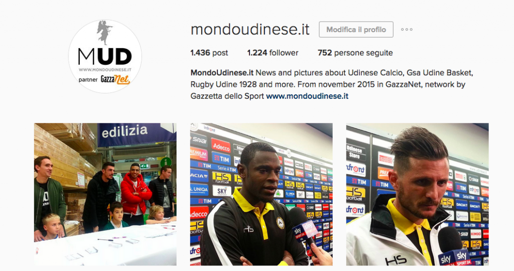 MondoUdinese Instagram