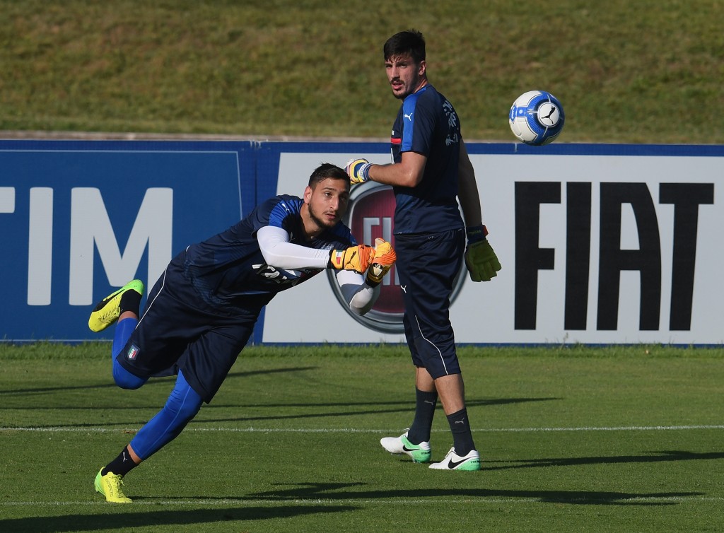 DONNARUMMA SCUFFET Italy Training Session And Press Conference