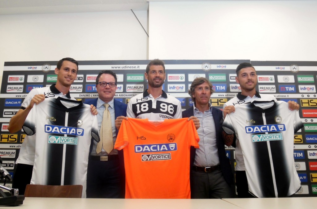 Udinese presentazione Lasagna Collavino Bizzarri Gerolin Pezzella