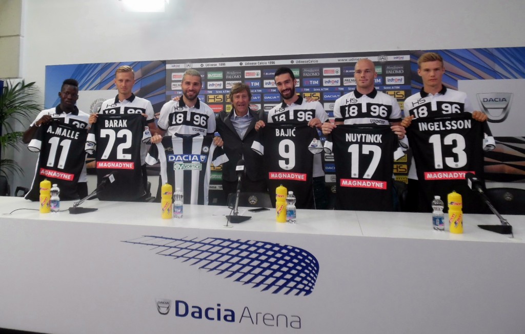 Udinese Malle Barak Behrami Gerolin Bajic Nuytinck Ingelsson