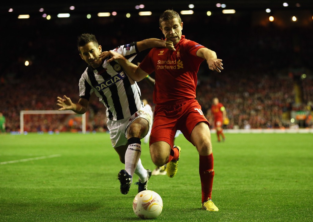 PINZI HENDERSON Liverpool FC v Udinese Calcio - UEFA Europa League