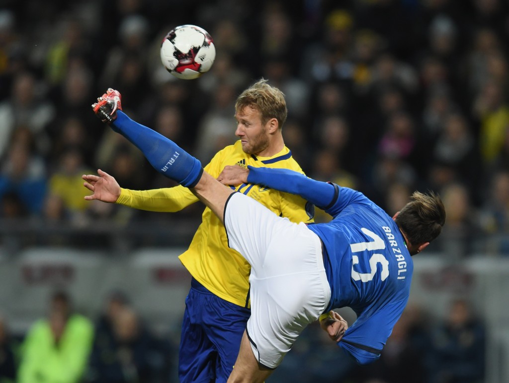 BARZAGLI Sweden v Italy - FIFA 2018 World Cup Qualifier Play-Off: First Leg