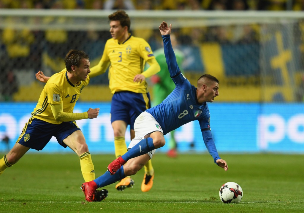 VERRATTI Sweden v Italy - FIFA 2018 World Cup Qualifier Play-Off: First Leg