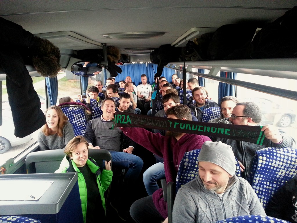 Inter Pordenone pullman tifosi Tricesimo