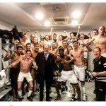 Inter Udinese Pozzo festa spogliatoi
