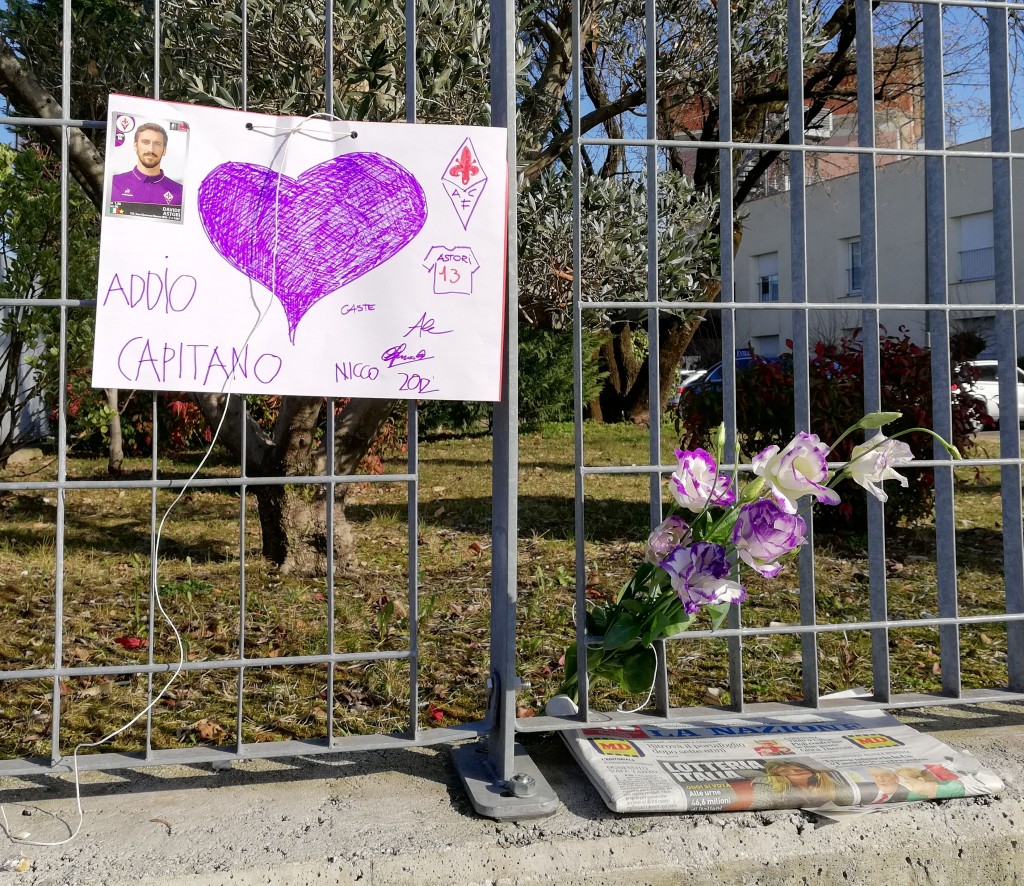 Udinese Fiorentina Astori cartello