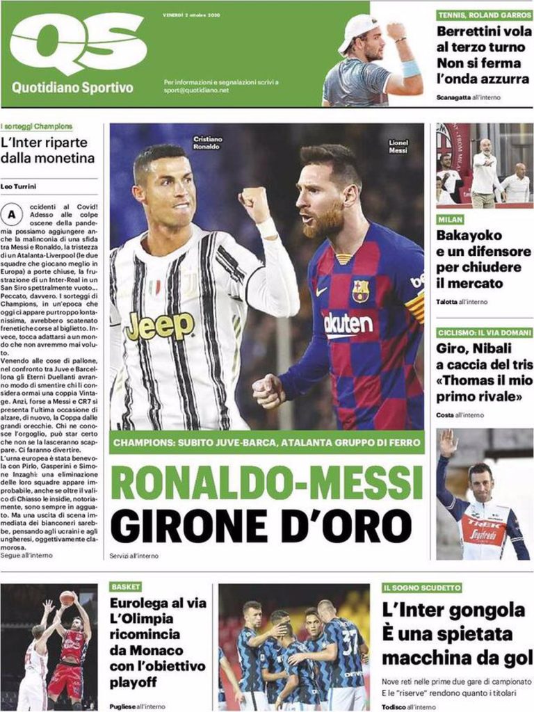 prima-pagina-qs_quotidiano_sportivo-2020-10-02