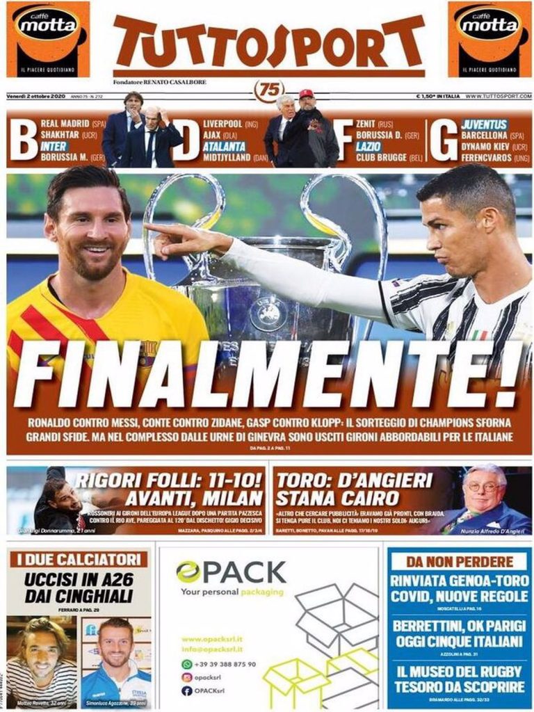 prima-pagina-tuttosport-2020-10-02