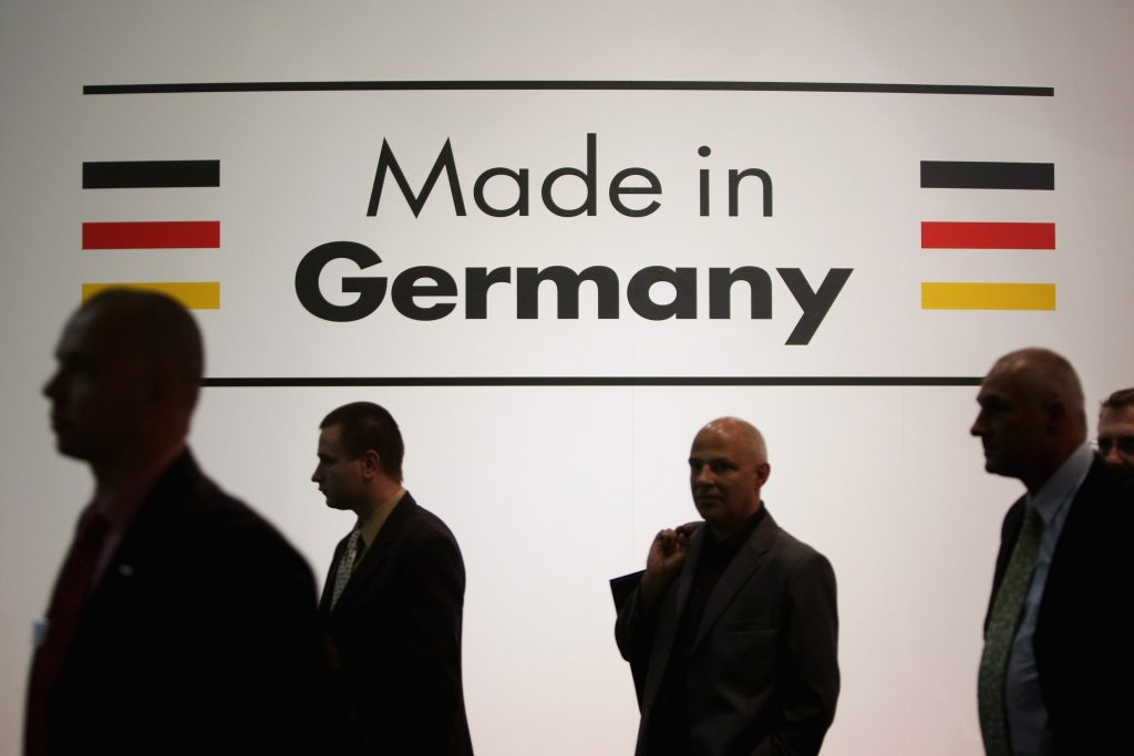 Cartello: "Fabbricato in Germania"