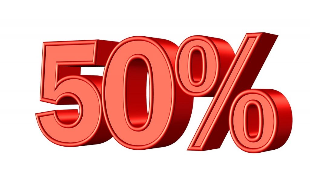 50%